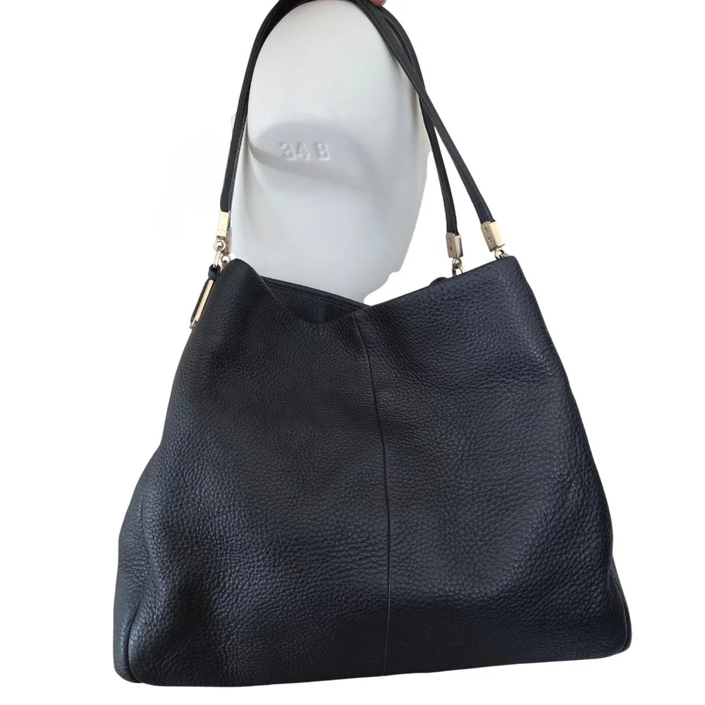 Coach Phoebe Madison Boho Leather Shoulder Bag Hobo Dark Midnight Navy F34495